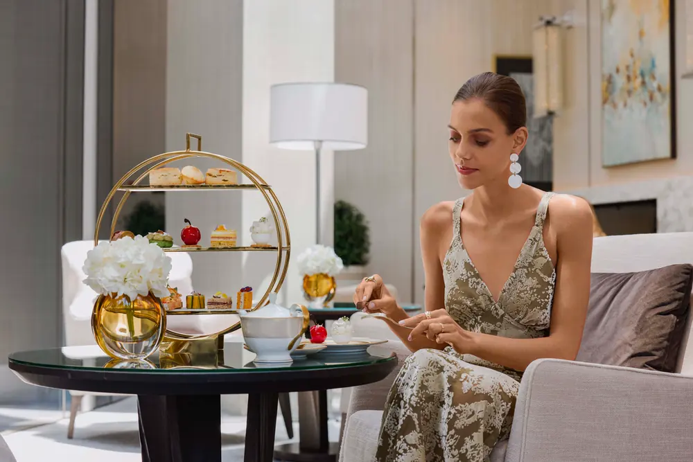 Afternoon tea served in the lounge at Address Downtown