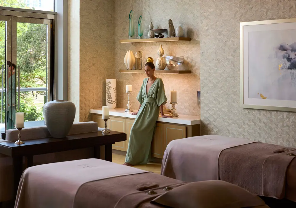 A treatment room at the Address Downtown spa