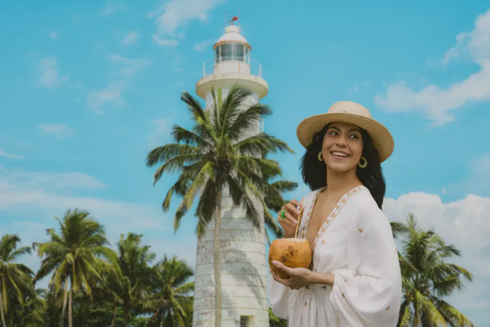 King coconuts by the lighthouse at Galle, Sri Lanka