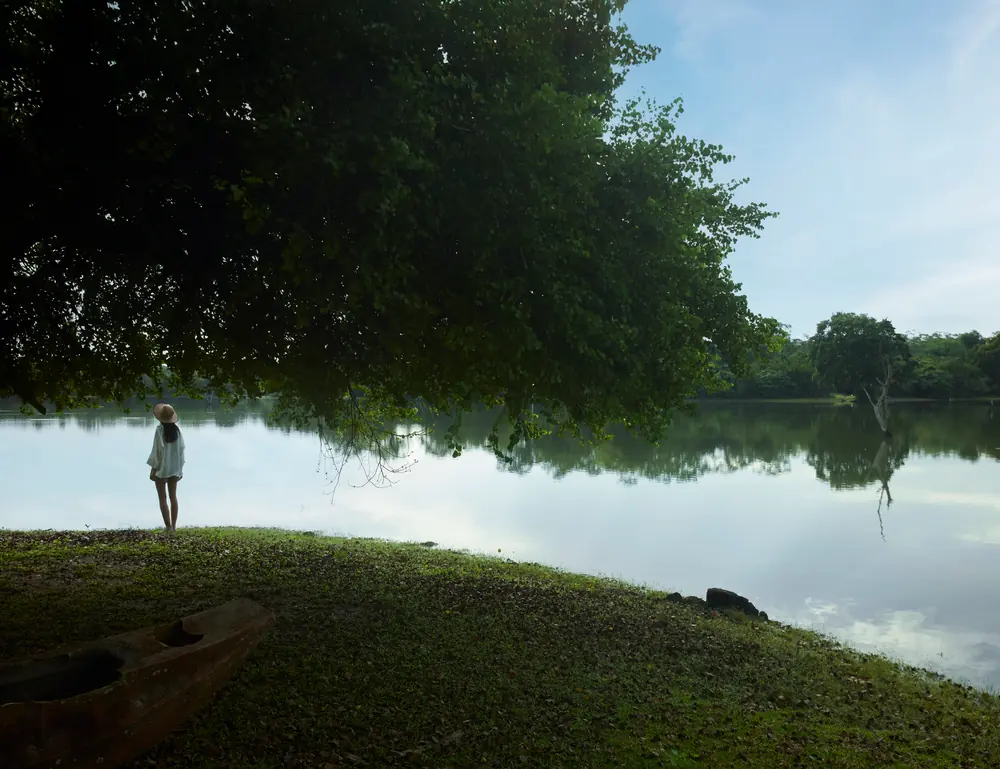 Dusk over a lagoon in southern Sri Lanka